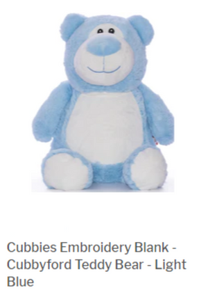 Embroidered Teddy Bear_Light Blue