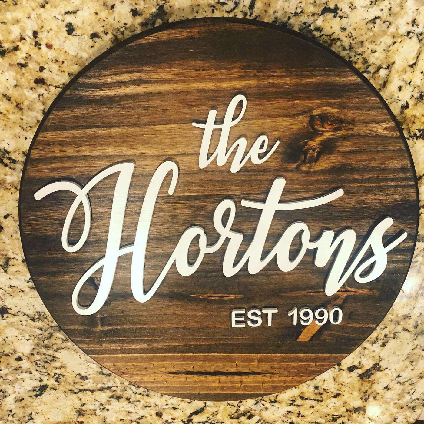 Round Writing Sign Custom Round Wooden Signs with 1/4